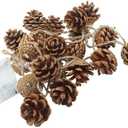Battery-Powered Led Pinecone String Lights Snowflake Christmas Decor Garlands Garden Lamp Pinecones for Decorating