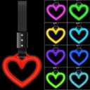 Fabbay LED Heart Car Handle Strap Drift Charm Car Accessory Handle Ring for Women Rear Bumper Warning Ring Decor for Auto Bus Interior Exterior Decoration (Led, Heart Style)