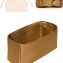 Purse Organizer Insert, Nylon Inner Liner for Loewe Flamenco Bag, Durable Storage Multiple Pouch Cosmetics Zipper Bag Insert Handbag Organizer (Style-02, Medium)
