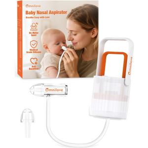 Baby Nasal Aspirator Manual Nose Sucker for Newborn & Infant, Manual Pump Silicone Snot Cleaner, Baby Registry Must Haves Newborn Essentials