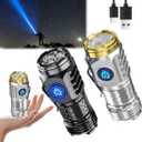 Three-Eyed Monster Mini Flash Super Power Flashlight, Thumb Flashlight Mini Flashlights, Waterproof High Lumen Portable Mini Torch LED2Pcs
