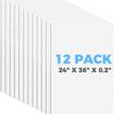 Foam Board 24" x 36" x 3/16" (5mm) - 12 Pack, White Poster Board, Double-Sided, Acid-Free Foam Core Board for Signs, Presentations, Schools, Offices, and Art Projects