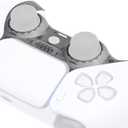 eXtremeRate Clear Black Decorative Trim Shell Compatible with p s 5 Controller, DIY Replacement Clip Shell, Custom Plates Cover Compatible with p s 5 Controller with Accent Rings