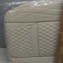 Light Beige Thick Nappa Leather Automotive Front Car Seat Covers Set of 2