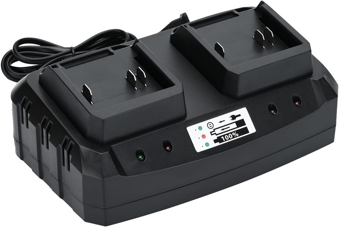 21v Battery Dual Port Quick Charger Base, Dual Rapid Charger Compatible 21v Lithium-Ion Battery by SHINTYOOL (Battery Not Included)