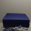 Outdoor Chair Cushions Set of 4: Waterproof & Fade Resistant Seat Cushion for Patio Furniture - 18.5 x 16 x 2 Inch Chair Pads with Ties and Hidden Zipper - Patio Chair Cushion Replacement, Navy