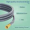 Upgraded 48 Feet 1/2 Inch Natural Gas Hose propane hose extension kit with quick connect fittings fit for weber grill gas conversion kit BBQ, Pizza Oven, Patio Heater and More NG Appliance - CSA