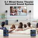 Bobtot Home Theater Systems Surround Sound Speakers - 800 Watts 6.5 inch Subwoofer 5.1/2.1 Channel Wired Home Audio Stereo System with ARC Optical Bluetooth Input for TV