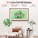 FANGOR 21.5" Large Digital Picture Frame 64GB, WiFi Photo Frame 1920x1080 FHD IPS Display with Remote Control, Auto-Rotate, Wall Mounted, Share Photos/Videos Via Uhale App/USB/SD (No Touch Screen)