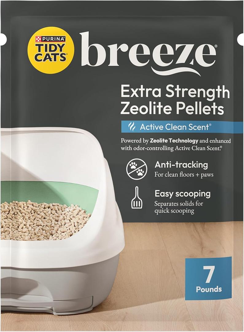 Purina Tidy Cats Scented Litter Pellets, Breeze Enhanced Refill Litter Pellets in Recyclable Box - (4) 7 lb. Bags