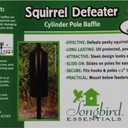 Songbird Essentials Squirrel Defeater Cylinder Pole Baffle, 6 Inch Diameter, 15 Inches High