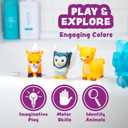 Tub Works Woodland Animals Watertight Baby Bath Toys, 6 Pack | Sealed, No Hole Bath Toys Design Keeps Moisture Out | Soft, Squeezable & Float on Water | Easy-Grip Toddler Bath Toy Set for Kids Bath