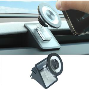 Magnetic Suction Cup Phone Mount for Magsafe for 2025 2026 Tesla Model Y Juniper Slideable Air Vent Mount with Dashboard 2400gf Magnetic iPhone Mount with 360 Rotation One-hand use No Airflow Block