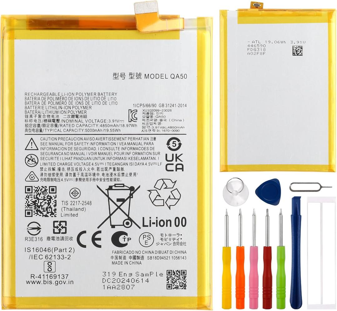 Replacement Battery QA50 Compatible with Moto G24 Power 4G Moto G Power 5G 2024 with Tools