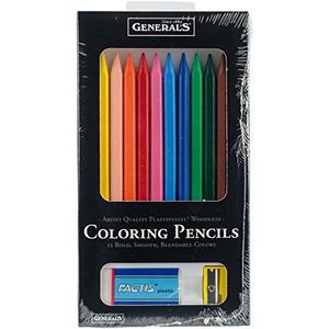 Factis (R) Woodless Coloring Pencil Set 12pc, Assorted