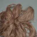 Anogol Hair Cap+ ( 2 Bears ) Light Pink Cosplay Wig Long Synthetic Wig For Girls Costume Party Halloween Christamas Wig With Hair Accessory