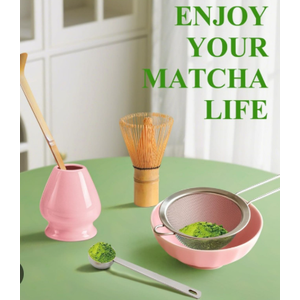 Matcha Whisk Set Matcha Making Kit Bamboo Chasen Ceramic Whisk Holder