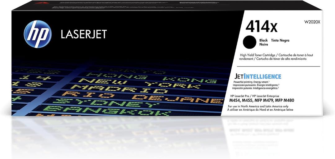 HP 414X Black Toner Cartridge | Works with Color LaserJet Enterprise M455dn, MFP M480f, Pro M454, MFP M479 Series | W2020X