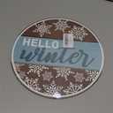 HSNBT Hello Winter Door Sign, Winter Christmas Welcome Sign for Front Door Porch Home Decor Farmhouse Snowflake Xmas Holiday Hanging Sign Christmas Wooden Wall Decorations