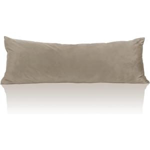 StangH Camel Beige Body Pillow Cover, Super Soft Velvet Case 20 x 54 Pregnancy Body Pillow Nursery Baby Protect Bed Pillowcase Couch Pillow, 20 x 54-inch, 1 Piece