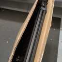 Miumoon 29-45" No Bottom Bar Baby Gate for Stairs, 2-in-1 Auto Close Dog Gate Indoor with Large Walk Thru Door, Hardware Mount Pet Gate for Top and Bottom Stairs (Black, 26.5-43" W x 29" H)