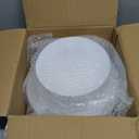 Munfix 100 White Plastic Plates Set, 50 Pcs 10.25 Inch Dinner and 50 Pcs 7.5 Inch Plastic Dessert Plates, Elegant Fancy Heavy Duty Disposable Plates for Party, Wedding, White