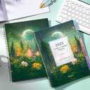 Planner 2025-2025 Planner, 9" x 11", Jul.2025 - Jun.2026, Weekly and Monthly with Colorful Tabs, Strong Twin-wire, Back Pocket - Dreaming Moon