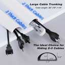 78" Silicone Cord Hider for 2-3 Cords,Flexible Side-Opening Self-Adhesive Cord Covers for Wires on Wall Mount TV,Easier Setup for Home Office Cable Management Wire Hider,1.1" W x 0.6" H,White