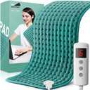 Electric Heating Pads for Back Neck Shoulder Pain Relief, Gifts for Women, Men, Mom, Dad, Christmas, Mothers Day, Fathers Day with Auto Shut Off & 6 Heat Settings, Moist Dry Heat Options