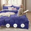 Bedsure Skipper Blue California King Duvet Cover - Prewashed Cotton-Like Polyester Extra Soft Bedding Set, Includes 1 Cal King Duvet Cover 104''x98'' with Zipper Closure & 2 Pillow Shams, No Comforter