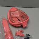 QingSong Kids Snorkel Mask Full Face, Snorkeling Set with Camera Mount, Foldable 180 Degree Panoramic View Snorkeling Gear Anti-Fog Anti-Leak (X-Small, 1Pink)