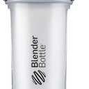 BlenderBottle Classic V2 Shaker Bottle Perfect for Protein Shakes and Pre Workout, 28Ounce, Clear/Black