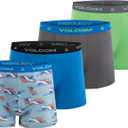 Volcom Boys Boxer Briefs Performance Underwear (Blue/ Blue/ Grey/ Green, X-Small)