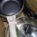 Audecook Hot Pot Electric, 1.7L Mini Electric Skillet Portable Nonstick Saut Pan with Power Adjustment, Ramen Cooker Travel Multicooker for Steak/Soup/Egg/Oatmeal/Noodles (Tongs for Cooking Included)