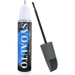 SYOAUTO Gray Car Touch Up Paint Auto Touch Up Paint 0.4 oz Gray Automotive Scratch Repair Pen Brush and Tip 2 in 1