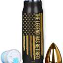 Retirement Gifts for Men, Fathers Day, 250th Anniversary USA, Birthday Gift Ideas, The Legend Has Retired Tumbler, 17oz Insulated Tumbler with Patriotic American Flag Design