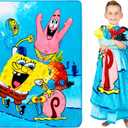 Franco Kids Bedding Super Soft Plush Micro Raschel Blanket, 62 in x 90 in, Spongebob Squarepants, Multicolour