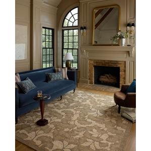 Loloi Chris Loves Julia Rue Collection RUE-02 Olive/Sage 2'-3" x 3'-9" Accent Rug Jute Neutral Floral Living Room Bedroom Rug