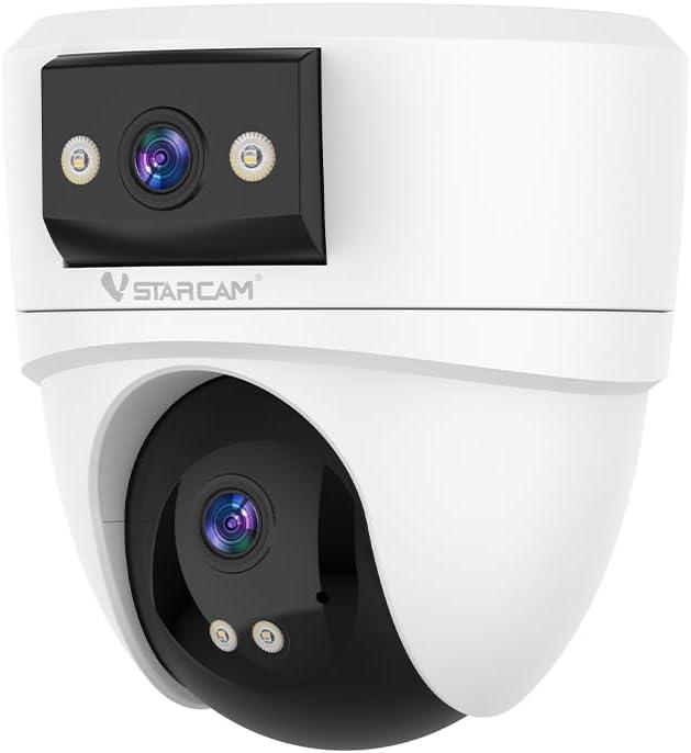 VSTARCAM 6MP Dual Lens Indoor Security Camera Wireless, 2.4G/5G WiFi Dual-Band with 360 PTZ & AI Auto Tracking, Color Night Vision, Two-Way Audio, Baby Monitor Pet Camera for 24/7 Home Security