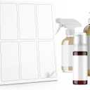 Bottle Labels Waterproof 5x2.5 Inch, 60 Blank Printable Vinyl Stickers for 4 oz Spray Bottles, Lotion, Cosmetics - Self-Adhesive Wraparound White Label Sheets for Inkjet, Small Business, DIY