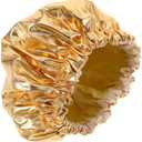 Extra Large Shower Cap for Women Double Layer Hair Protection Comfortable and Reusable Bathing Cap for Long Hair Care and Daily Use Elastic Edge Design for Spa and Home, 4Pack