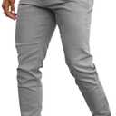 Mens Jeans Skinny Stretch Premium High Rise Colored Jeans Expandable Waist
(32W x 28L, Grey)