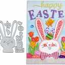 Easter Rabbit Dies Metal Die Cuts, Easter Rabbit Cutting Dies Cut Stencils for DIY Scrapbooking Cards Photo Album Decorative Embossing Paper Dies for Scrapbooking Card Making