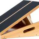 StrongTek Extra Large Wooden Slant Board, Adjustable Incline Board and Calf Stretcher, Stretch Board, Extra Side Handle 16 X 18 Inches, 5 Positions (500 LB Capacity)