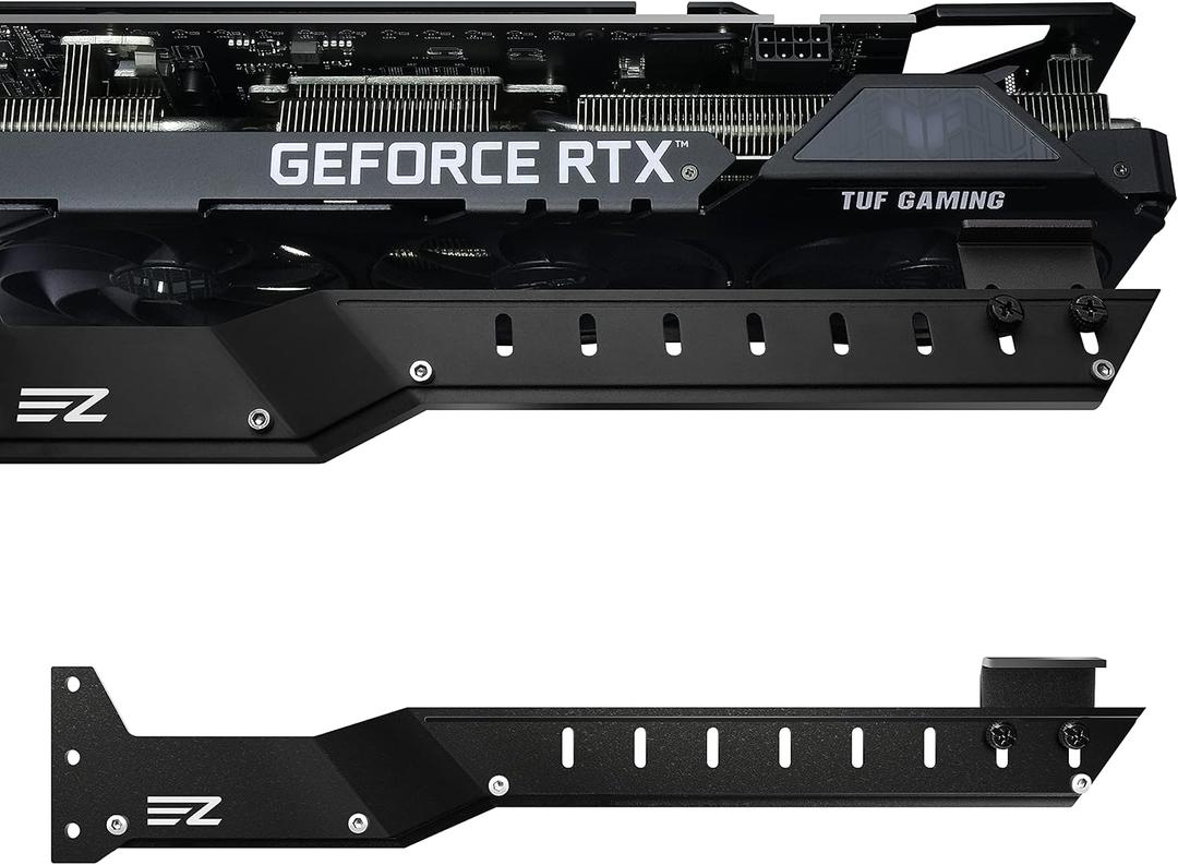 EZDIY-FAB GPU Holder Brace Graphics Card Support, Video Card Sag Holder/Holster Bracket Support RX6700, RTX3090 - 309EZ-Black