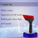 3 x Rubber Window Tint Squeegee, Super Flexible Silicone Squeegee No-Slip Handle for Car Remove Frost and Snow, RV, Windshield, Shower, Bathroom, Glass, Mirror 5 in Length (Red)