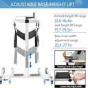Patient Lift Transfer Chair, Portable Lift Aid for Elderly/Disabled, Bedside Commode Transport Chair (Basic Version)