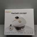 Collapsible Foot Spa Bath with Heat,Foot Massager with Two Side Supports,Leakage Protector,Temperature Control,Bubbles,Red Light,Timer,Feet Spa Tub,Feet Soaker,Gifts (Black)