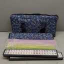 American Mahjong Set with Blue Carrying Bag, 166 White Tiles, 4 All-in-One Rack/Pushers, Mahjong Tiles Set (Ma Jong, Mah-Jongg, Majiang)