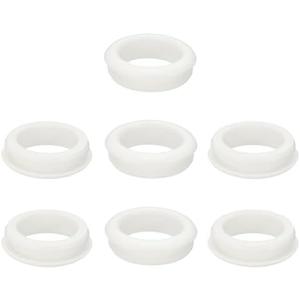 PATIKIL Silicone Rubber Grommets, 7 Pcs 1-1/2"(38mm) Drill Hole, 1-1/4"(32mm) Inner Dia. Top Hat Wire Gasket Rubber Hole Plug for Wiring Irrigation System Firewall, White